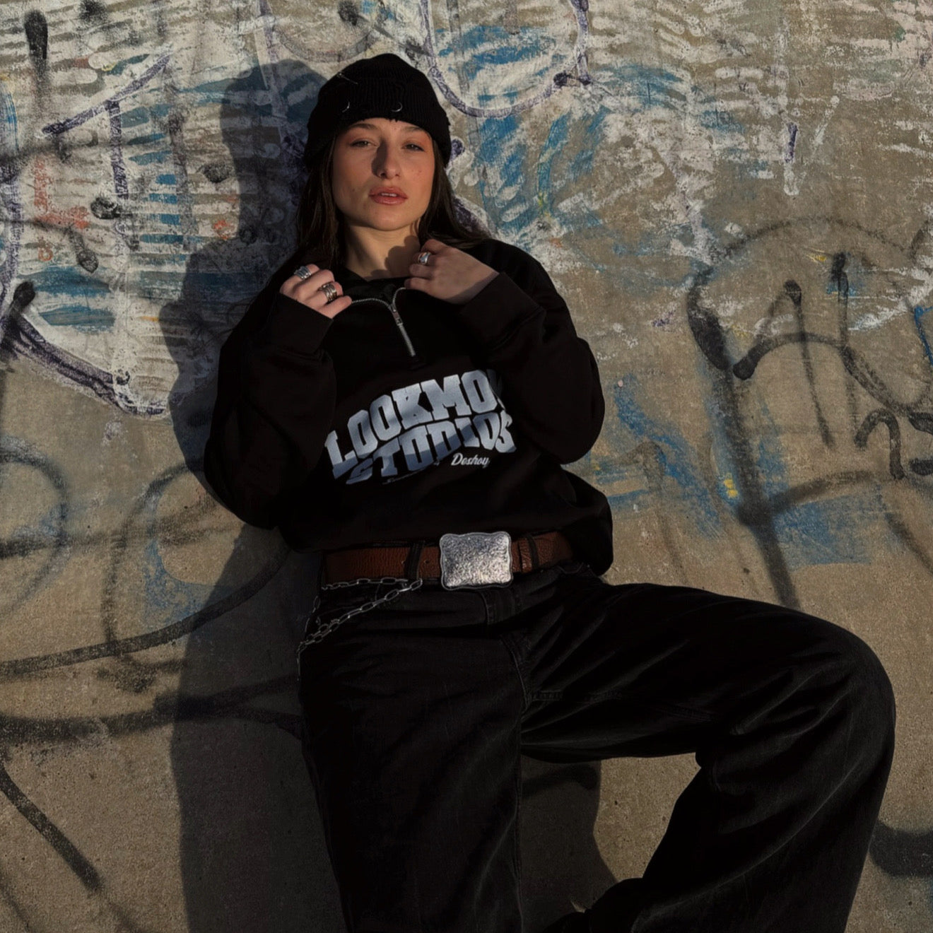 Buzo Zip Black College