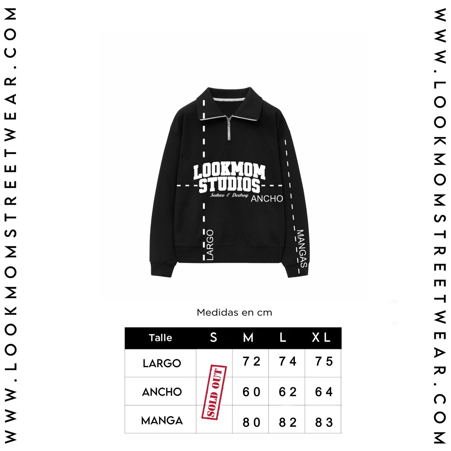 Buzo Zip Black College